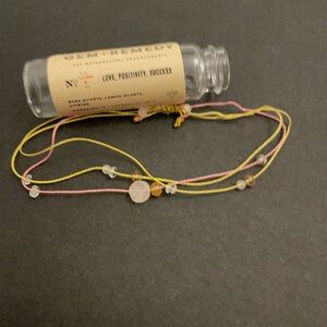 New Gem Remedy Bracelet Rose Quartz, Lemon Quartz and Citrine stones Love